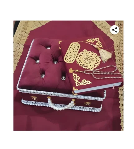 Quran box Rehal velvet gift set medium